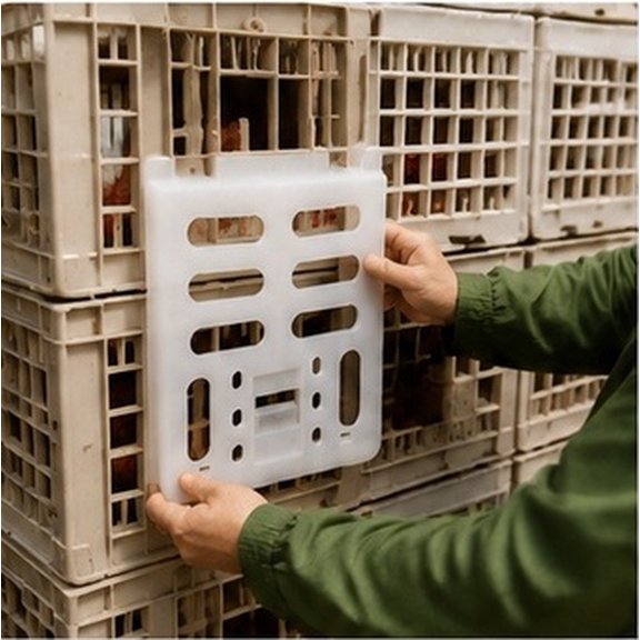 FONDOTIN Efficient Plastic Chicken Coop Accessory, White, Durable and Universal Fit