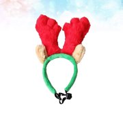 FONDOTIN Christmas Dog Antlers Headband Pet Hair Hoop Festive Party Favors for Pets