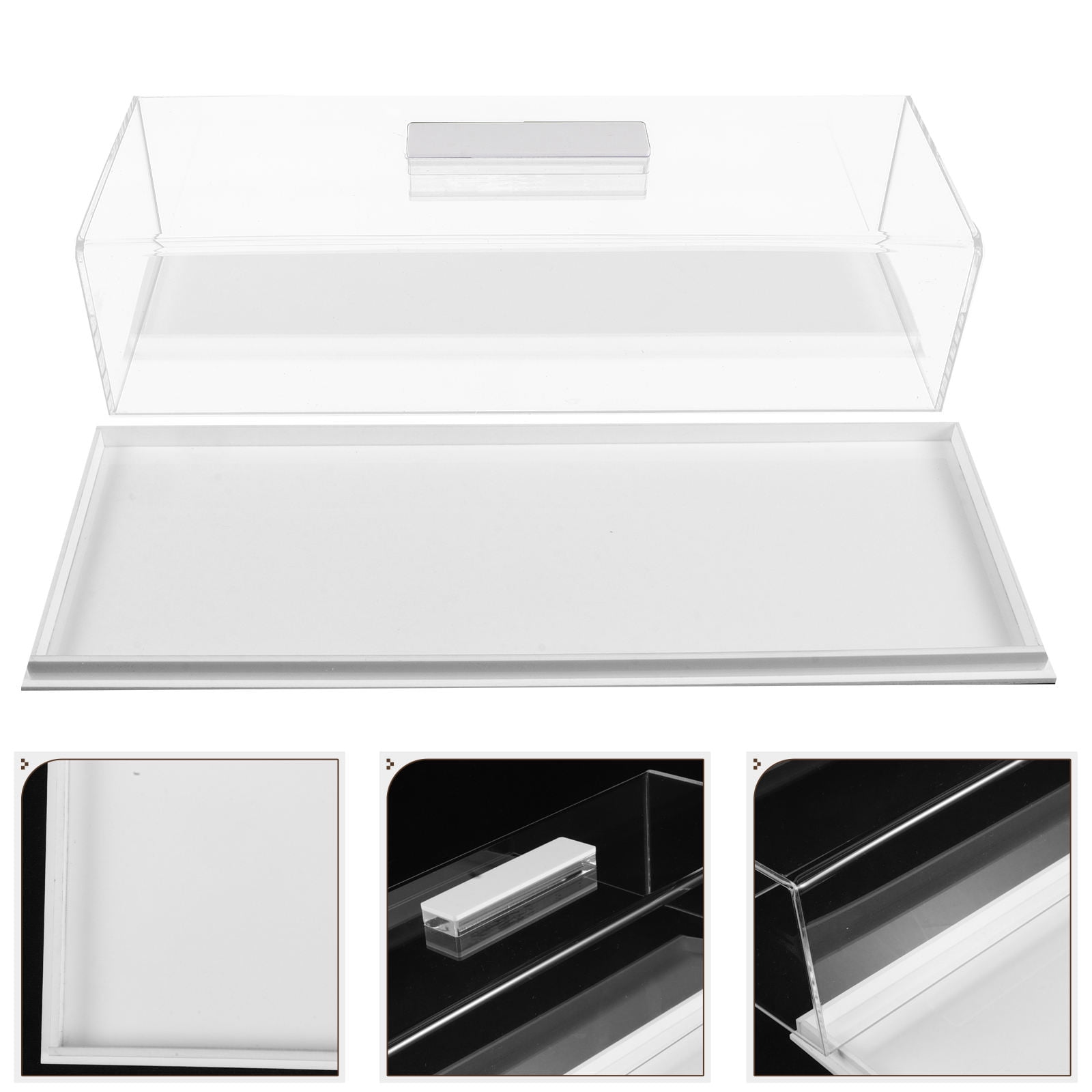 Bread Cover Rectangular FONDOTIN Clear Acrylic Bread Holder With Cover Space-Saving Rectangular ...