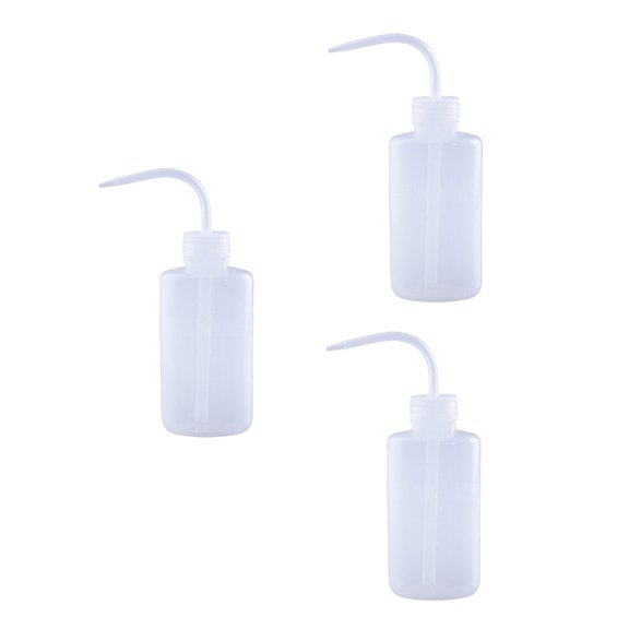 FONDOTIN Comfortable Grip Squeeze Watering Can Transparent Plastic 3Pcs