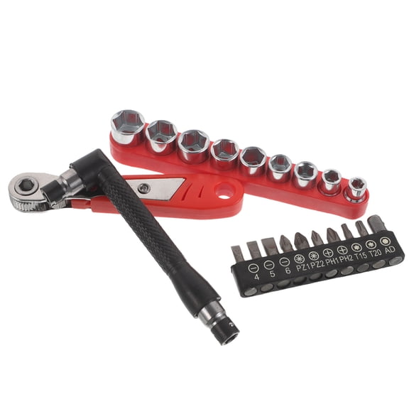 FONDOTIN Compact L-shaped Ratchet Screwdriver Wrench Driver for Narrow Spaces