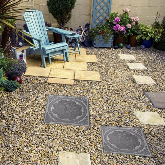 FONDOTIN Concrete Shaping Mold for DIY Walkway Projects with Plastic Material White Color 6.3x3.1 Inches