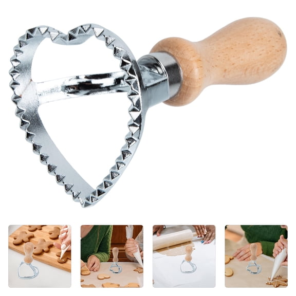 FONDOTIN Zinc Alloy Cookie Cutter Heart Shape Mold for Baking Biscuits and Dessert Decoration