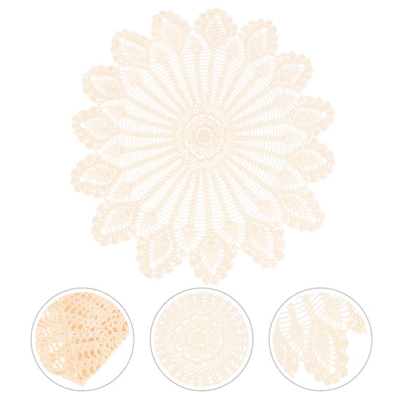 FONDOTIN Crochet Tablecloth for Home Decor Cotton Assorted Color Handmade Retro Style and Portable