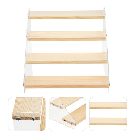 FONDOTIN Assorted Color Four Tier Wooden Acrylic Dessert Display Stand for Wedding and Home