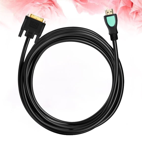 FONDOTIN DVI to Display Port Cable Converter Cable Black Digital Audio Transmission Gaming Setup 1Set