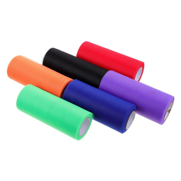 FONDOTIN Assorted Color Tulle Fabric Roll for Crafts, Wedding Decorations, Party Supplies, Sewing, and Projects