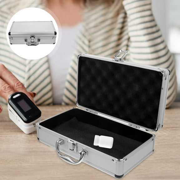 FONDOTIN Durable Portable Aluminum Tools Container Large Capacity White Carrying Case