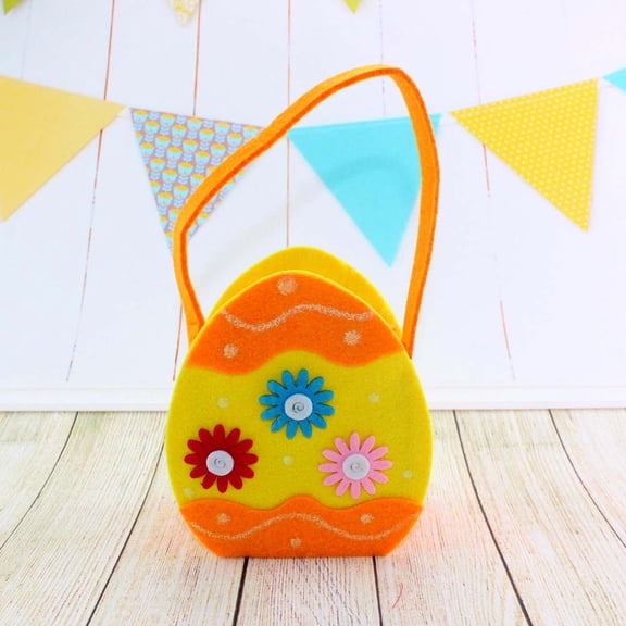 FONDOTIN Easter Basket in Assorted Colors with Soft Premium Fabric Liner for Candy and