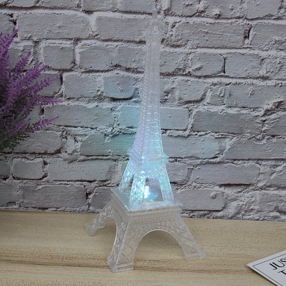 FONDOTIN Eiffel Tower Night Light Square Base Table Light Modern Decoration For Bedroom Desktop 9.8In Tall 2Pcs