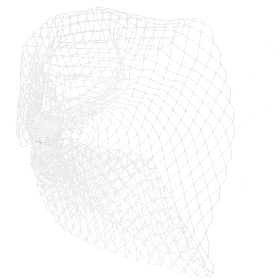 FONDOTIN White Birdcage Veil for Wedding Elegant Bridal Headpiece with Mesh Face Design