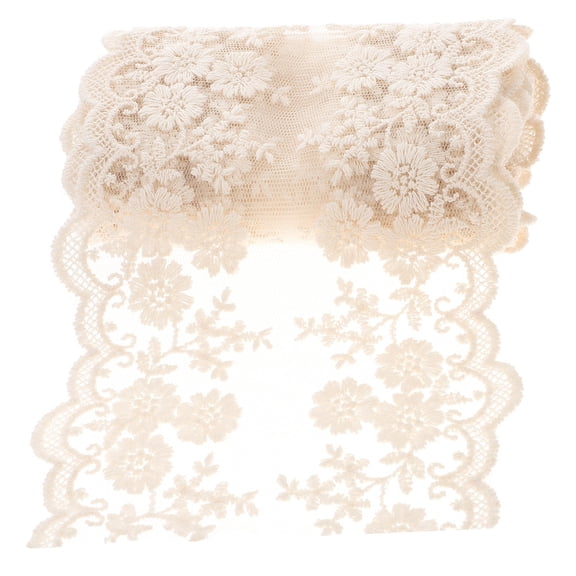 FONDOTIN Fabric Ribbons for Crafting Lace Handmade Decoration Bride 190X10.5CM White