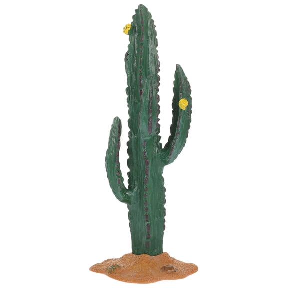 FONDOTIN Fake Cactus Cactus Model Plastic Green Ornamental Decoration 1 Set