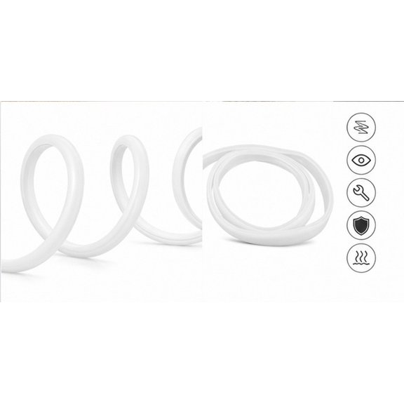 FONDOTIN Flexible LED Light Diffuser Channel Curved Pvc Lamp Shade Cover