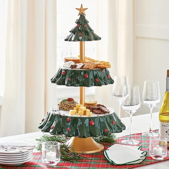 FONDOTIN Fruit Display Tower Cupcake Stand Assorted Color Food Storage 1 Set