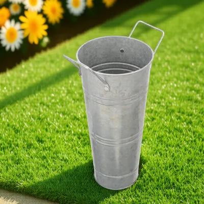 FONDOTIN Galvanized Sheet Metal Flower Arrangement for Homeowners 1Set
