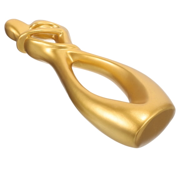 FONDOTIN Golden Resin Couple Figurine Abstract Sculpture for Elegant Home Decor