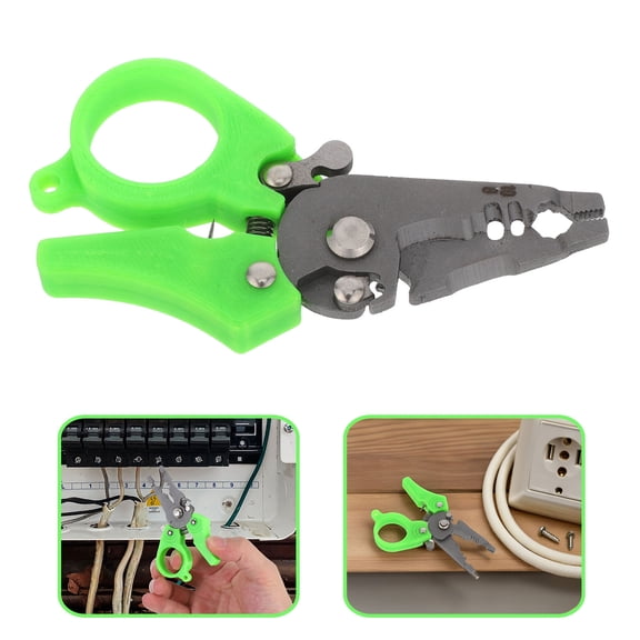FONDOTIN Green Small Wire Strippers for Electronics, Compact and Versatile Cable Stripping and Cutting Tool for Precision Work