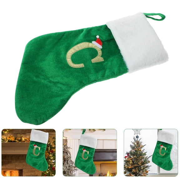 FONDOTIN Chritmas Stockings Christmas Stocking Green 1Set