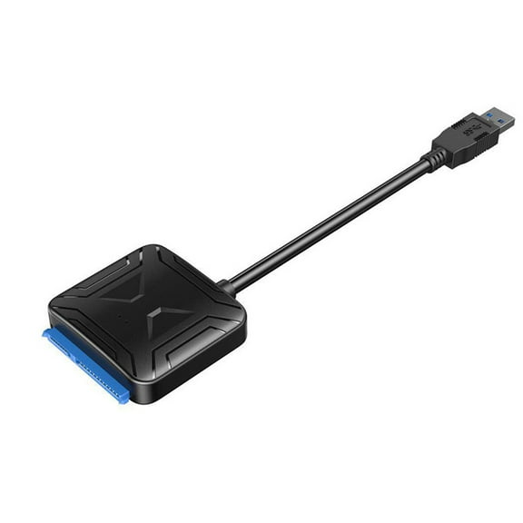 FONDOTIN Interface Cable Adapter Converter USB to Data Line for File Backup Black 1Pack