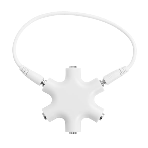 FONDOTIN Headphone Splitter 1Pack Headset Adapter for Sharing Music with Friends and Family White Plastic