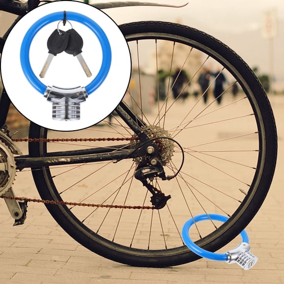 FONDOTIN Bike Security Lock Blue Zinc Alloy Anti-Theft Durable Cycling