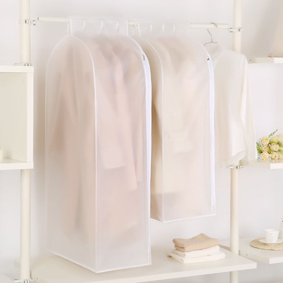 FONDOTIN Rectangular Garment Cover Clothes Plastic Cover Transparent PVC 1Pack