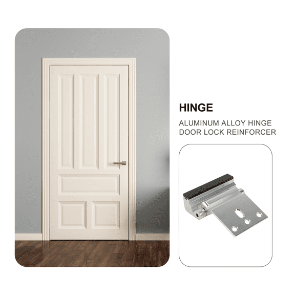 FONDOTIN Home Door Hinge Lock Accessory Practical Door Hinge Rustproof Easy To Install Silver Finish