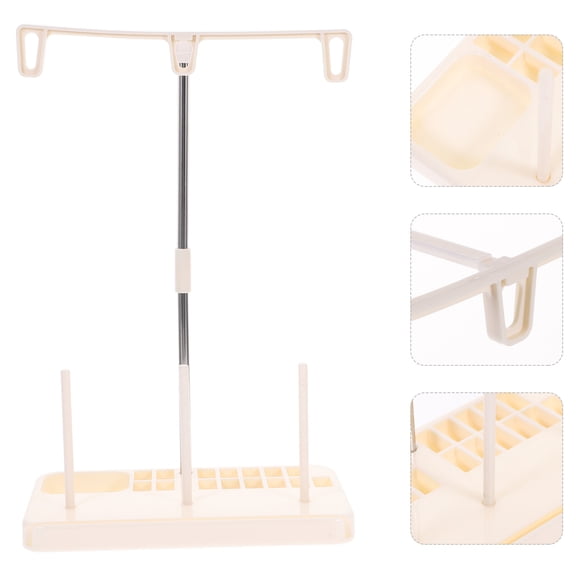FONDOTIN Sewing Thread Stand White Plastic and Metal Stable for Embroidery Quilting