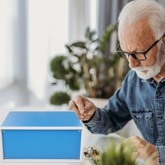 FONDOTIN Junction Box Blue for Electrical Protection Metal 1Pcs