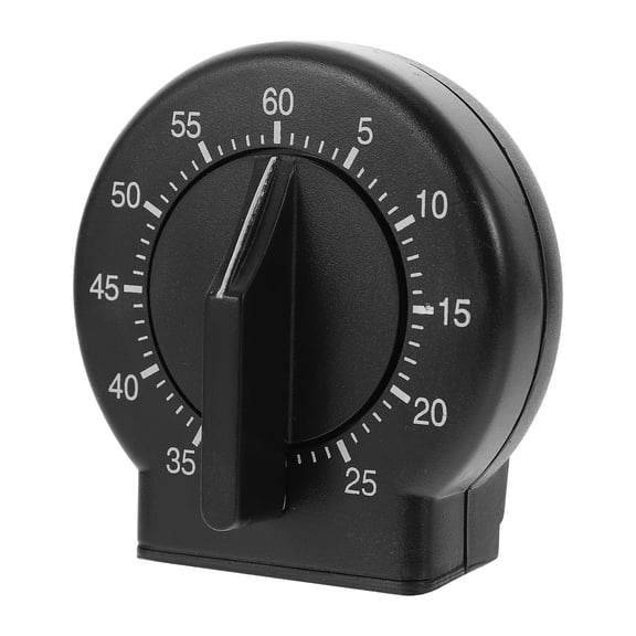 FONDOTIN Kitchen Mechanical Timer Black Plastic Small Lightweight Easy Adjustable