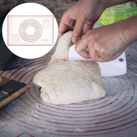 FONDOTIN Dough Rolling Mat Silicone Baking Mat Assorted Color 1Pack