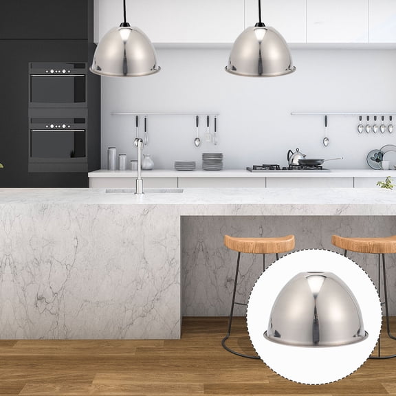 FONDOTIN Lamp Housing for Factory Lighting Stainless Steel Waterproof Round 1Set