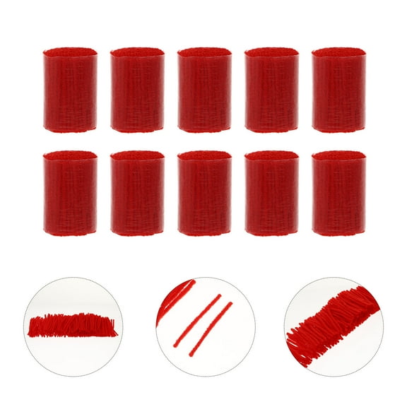 FONDOTIN Latch Hook Rug Yarn for Weaving Red Acrylic Fiber Diy Crafts Home 10Set