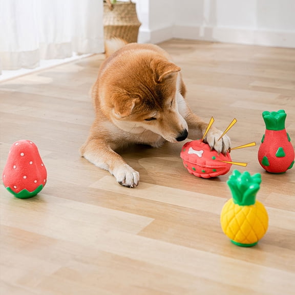 FONDOTIN Funny Red Latex Dog Plaything for Everyday Chewing and Fitness