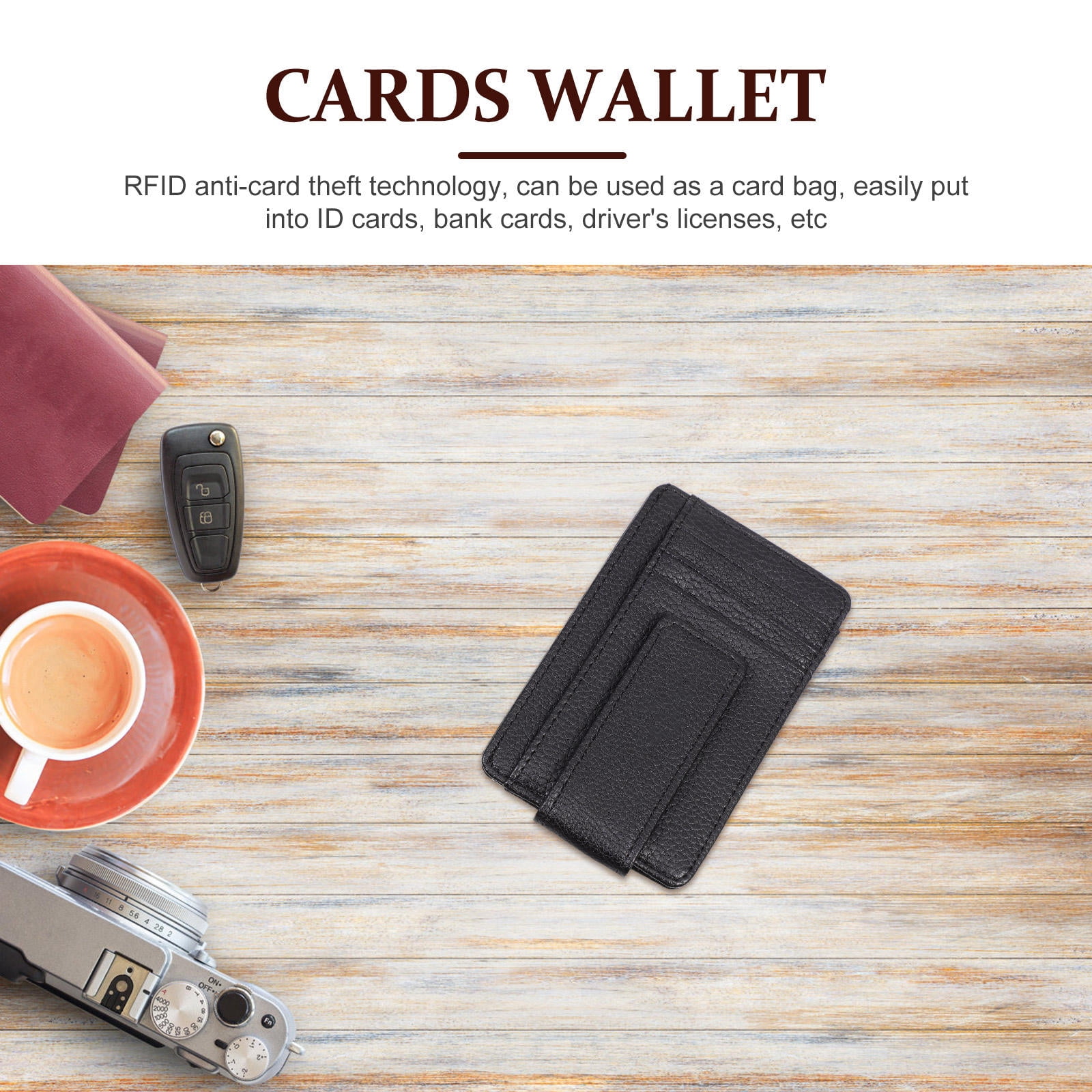 FONDOTIN Men Wallet Compact Cards Storage Pouch Lightweight PU Bag for ...