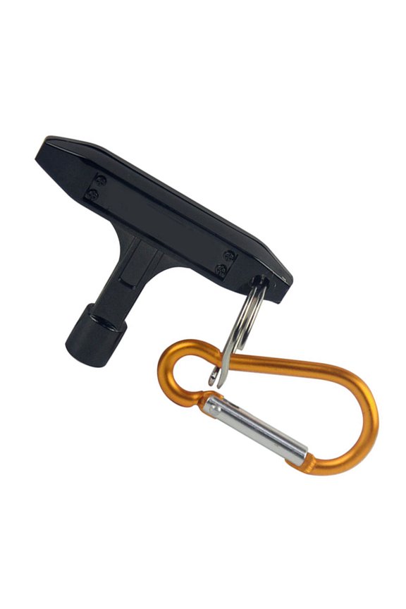 Metal Drum Key Black with Keychain Portable Drum Adjustment Tool for Outdoor Use