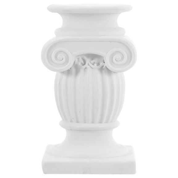 FONDOTIN Miniature Roman Column Style Resin Pillar Tabletop Sculpture Ornament Layout Base Candle Holder Photo Prop, Doll House Decoration