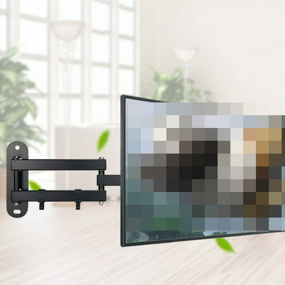 FONDOTIN Universal TV Wall Mount Bracket with 15 Degree Tilt, Compatible with Most TVs, Black Finish