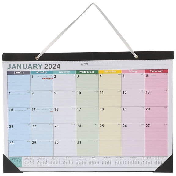 FONDOTIN Monthly Wall Calendar European Style For Classroom Use 1Set