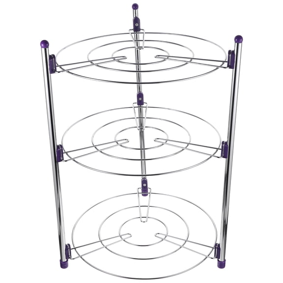 FONDOTIN Lightweight Stainless Steel Pan Rack Convenient Home Pot Storage