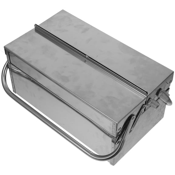 FONDOTIN Stainless Steel Small Metal Tool Box with Internal Organization and Comfortable Grip