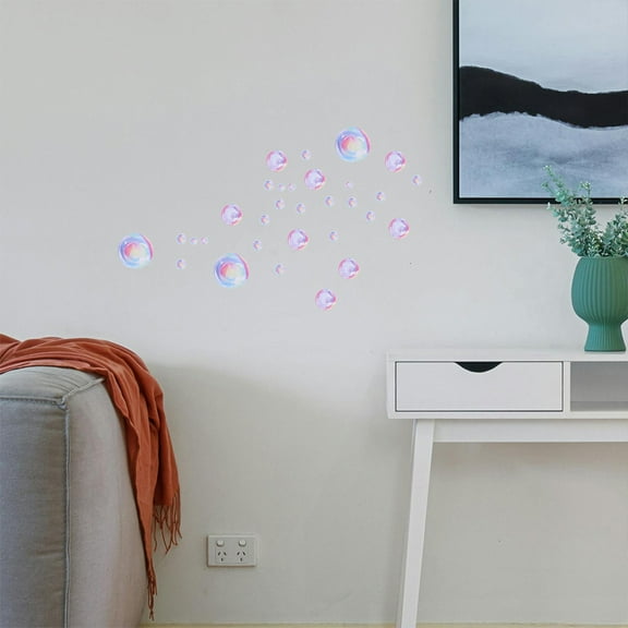 FONDOTIN Ocean Theme Water Bubble Wall Stickers PVC Multi Color Easy to Apply for Home Decor Bathroom and Kids Sheets