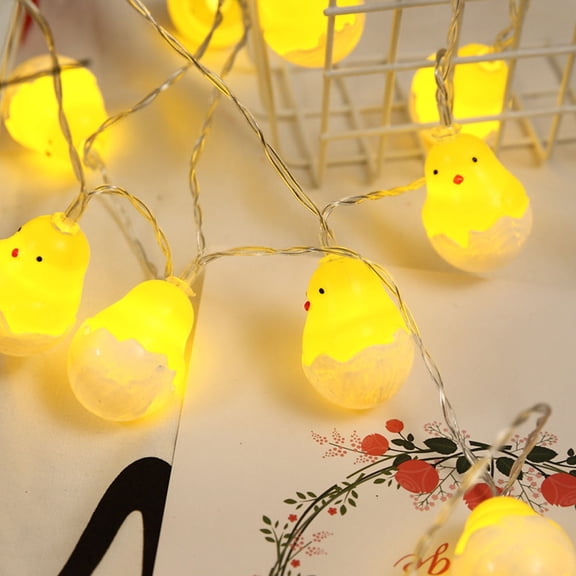 FONDOTIN Outdoor Indoor Easter Party LED String Light Multi Color Plastic Eggshell Lights for Decorative Use
