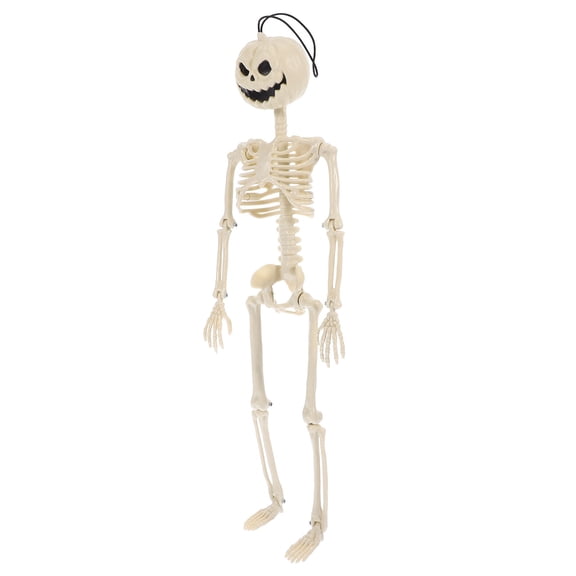 FONDOTIN  Outdoor Skeletons 1Pack Pumpkin Head Skeleton 15.7x4.3x1.8in