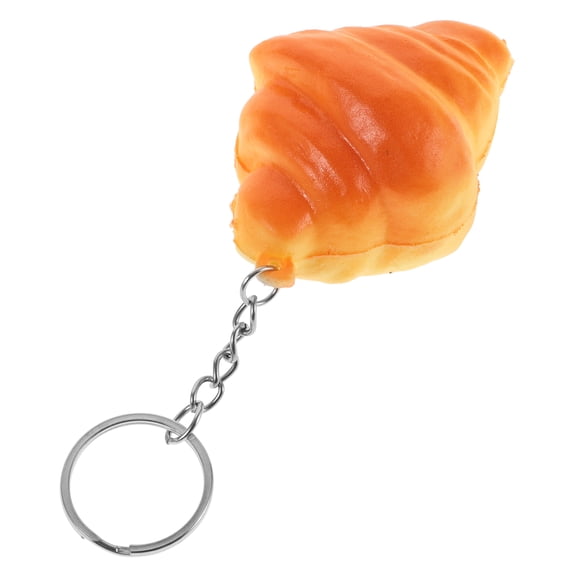 FONDOTIN Cute Lifelike Keychain Bread Pendant PU Bag Charm for Family present Giving 1Pcs
