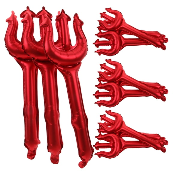 FONDOTIN Party Balloon 25Pcs Red Foil Horn Shape 26.4X10.8X0.04In