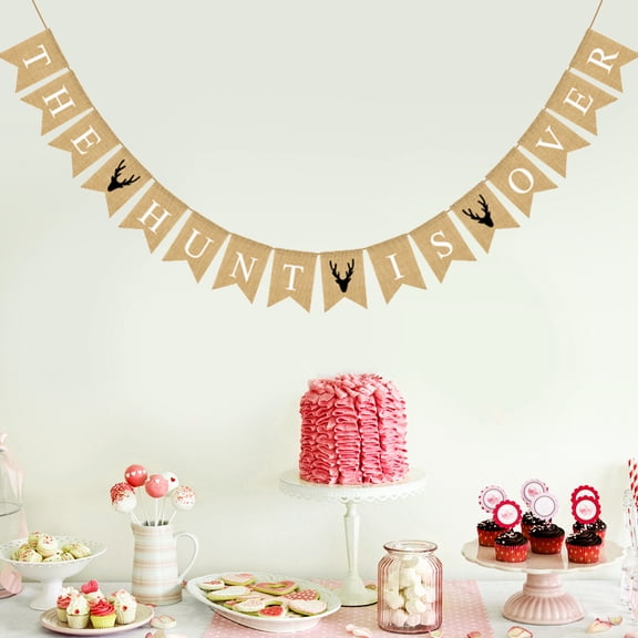FONDOTIN the hunt is over banner Banner Linen Photo Prop Event Organizers Festival Atmosphere 1 Set