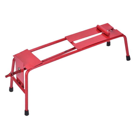 FONDOTIN Red Retractable Sharpening Stone Stand Iron Holder for Kitchen Use