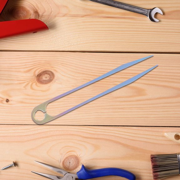 FONDOTIN Portable Titanium Tweezers with Flat Tip for Home Travel and Mountaineering Accessories